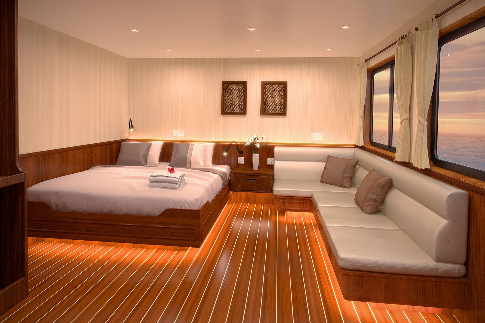 Main Deck Double/Twin cabin aboard Blue Manta liveaboard