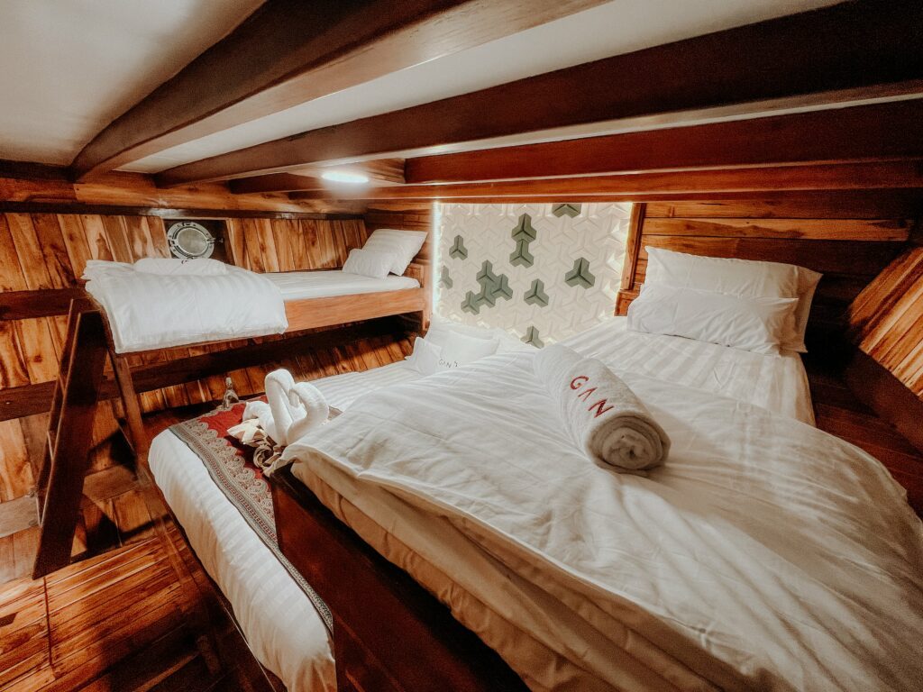 Yudishtira Room cabin aboard Gandiva liveaboard