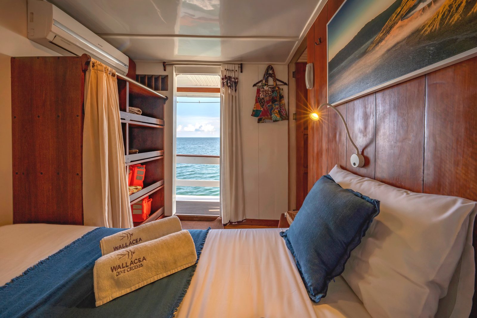 Sea View Double Upper Deck cabin aboard MV Ambai liveaboard